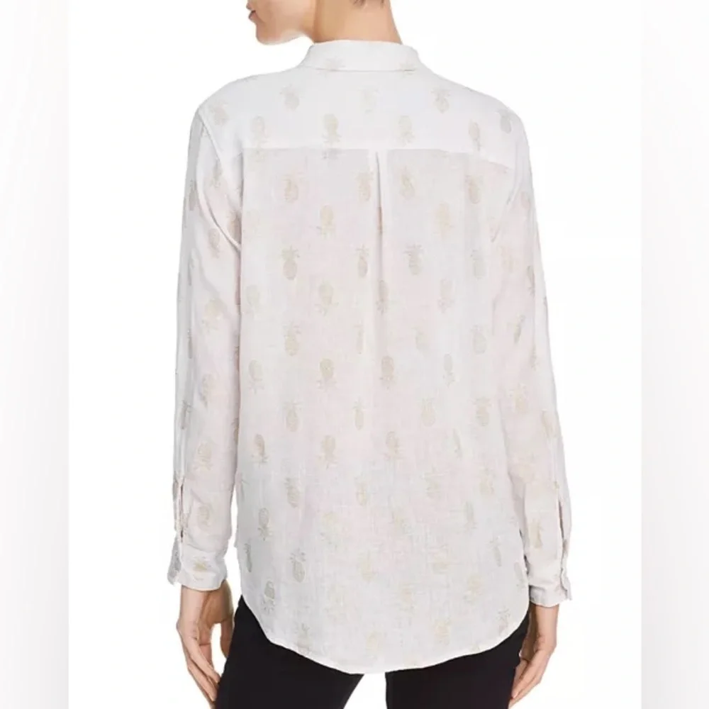 RAILS Charli Gold Pineapple Print Button-Down Shirt Size XS - Picture 2 of 12